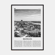 Bratislava Travel B&W Poster
