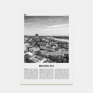Bratislava Travel B&W Poster