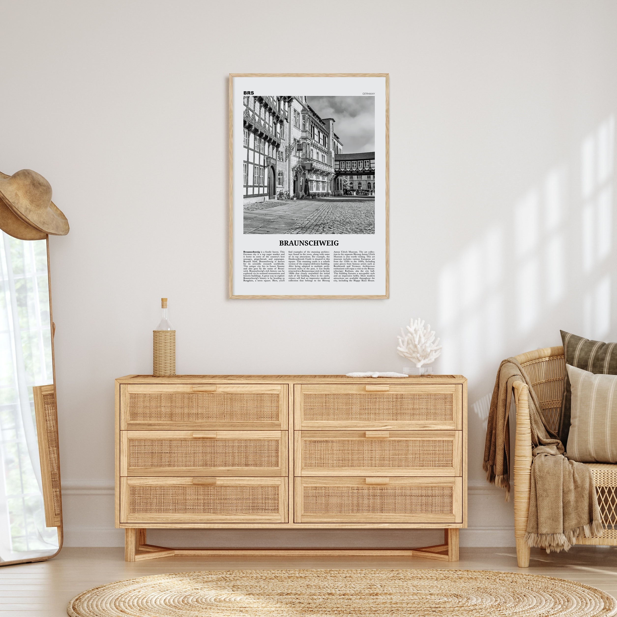 Braunschweig Travel B&W Poster