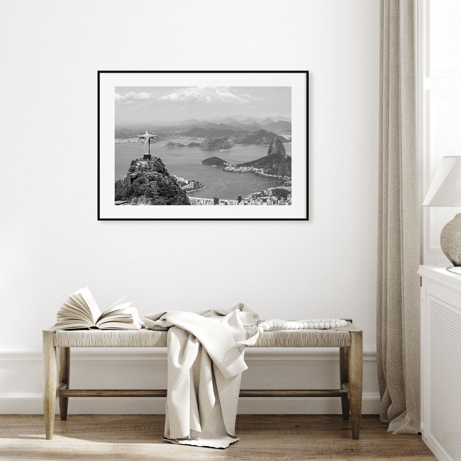 Brazil Landscape B&W Poster