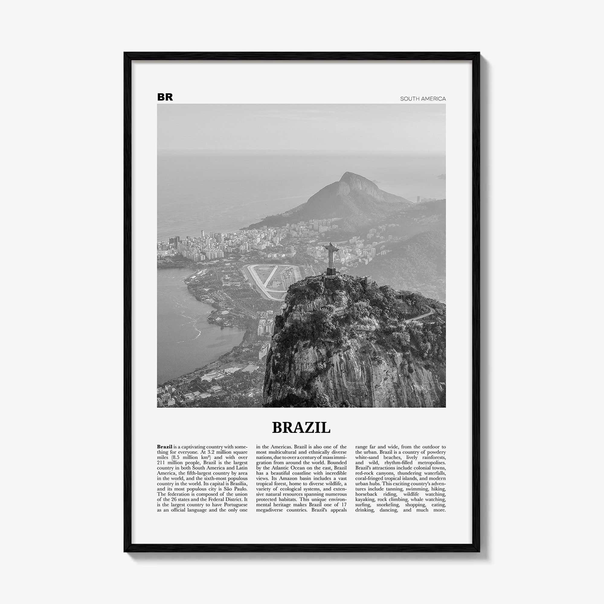 Brazil Print Black and White No 1, Brazil Wall Art, Brazil Poster, Brazil Photo, Brazil Wall Decor, Brasil, Brasília, São Paulo, America