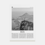 Brazil Travel B&W No 1 Poster