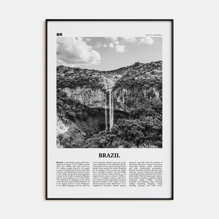 Brazil Travel B&W No 2 Poster