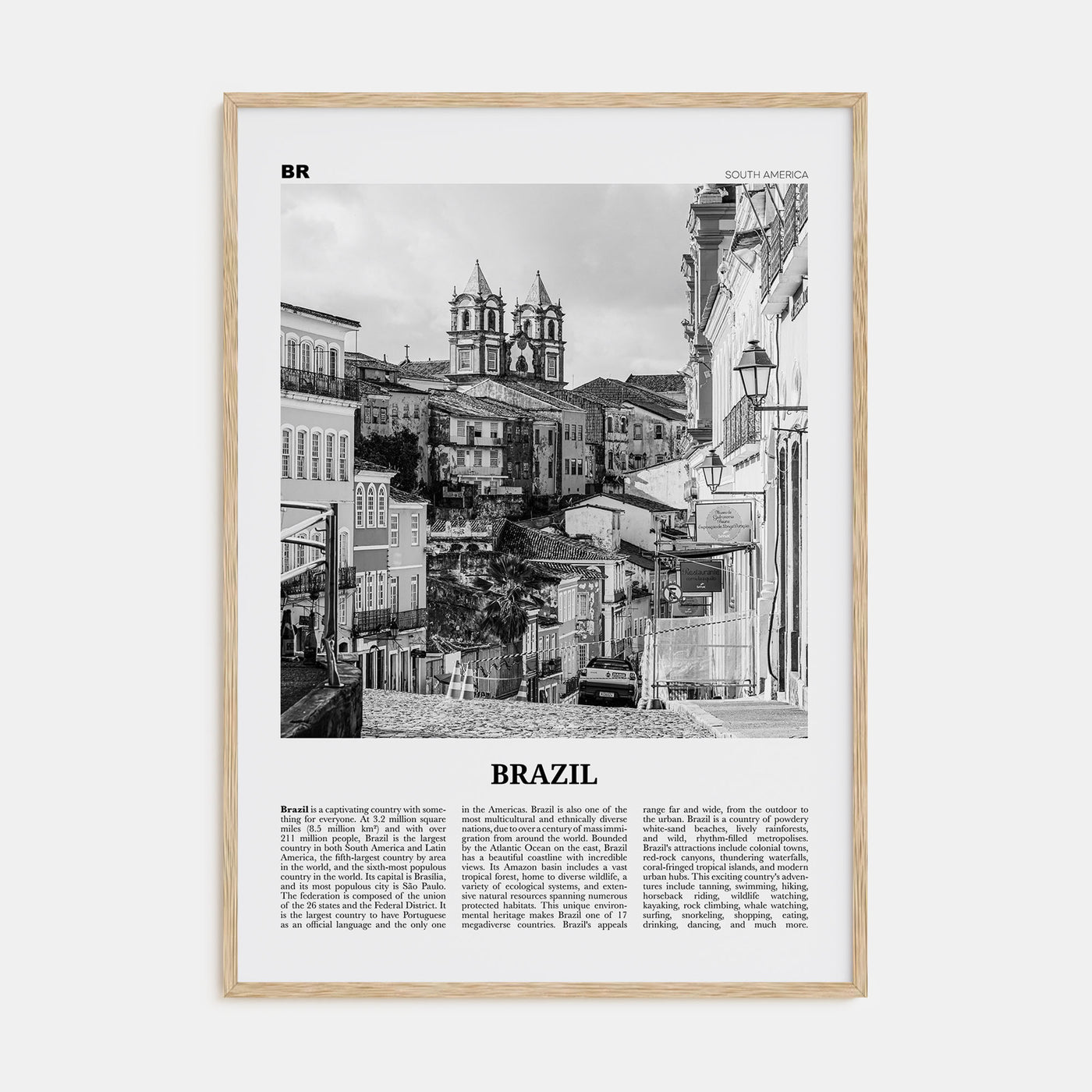 Brazil Travel B&W No 3 Poster