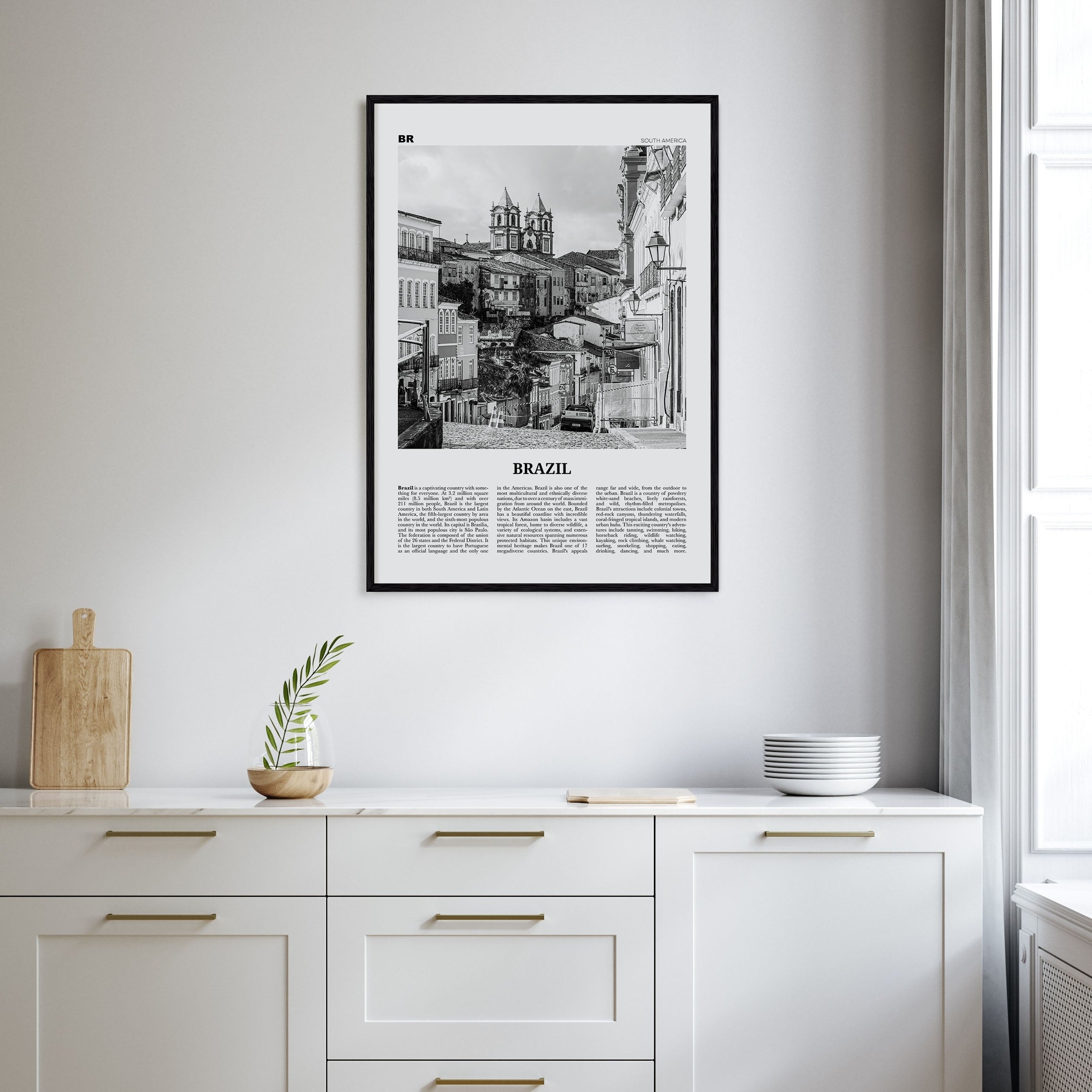 Brazil Travel B&W No 3 Poster