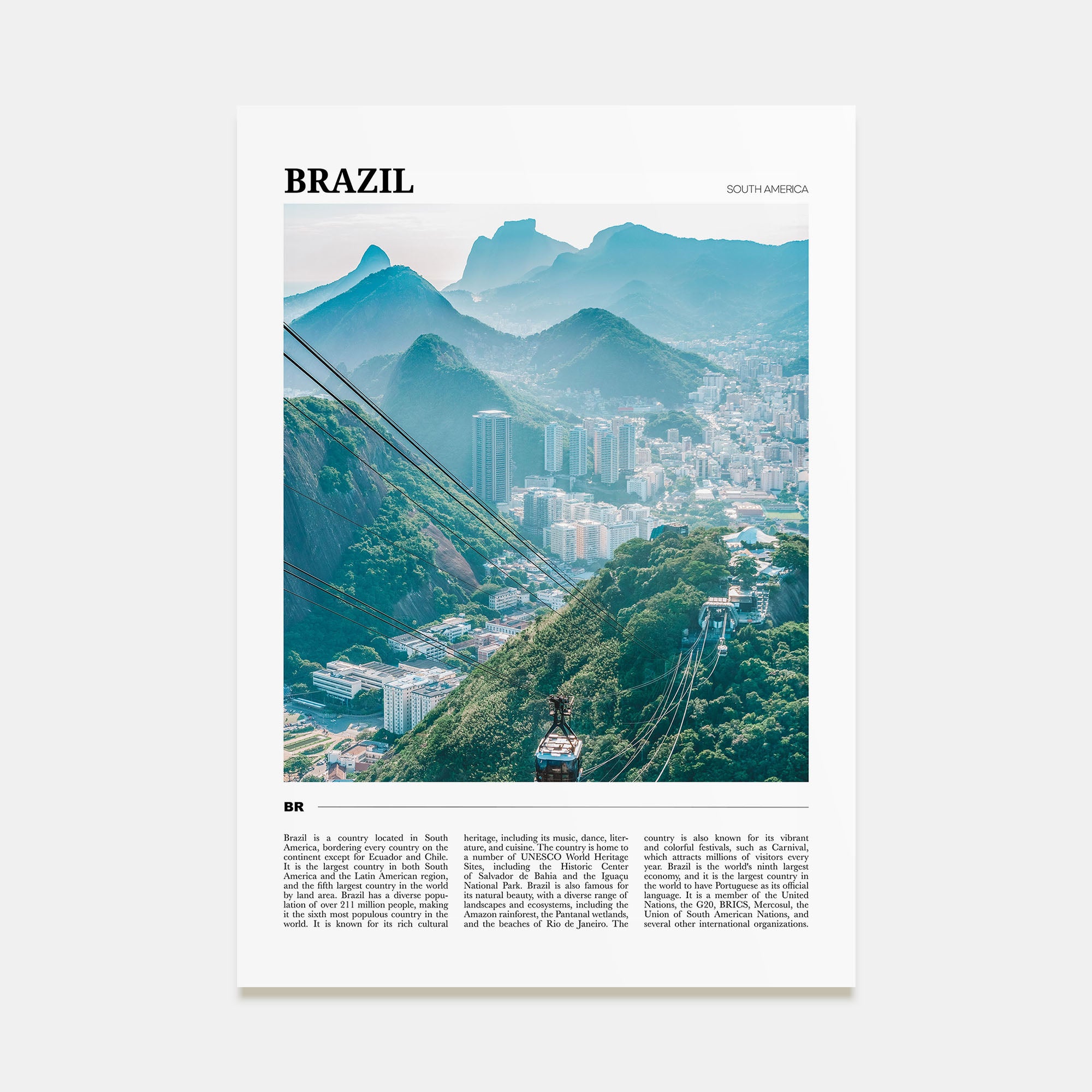 Brazil Travel Color No 1 Poster