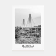 Brazzaville Portrait B&W Poster