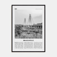 Brazzaville Travel B&W Poster