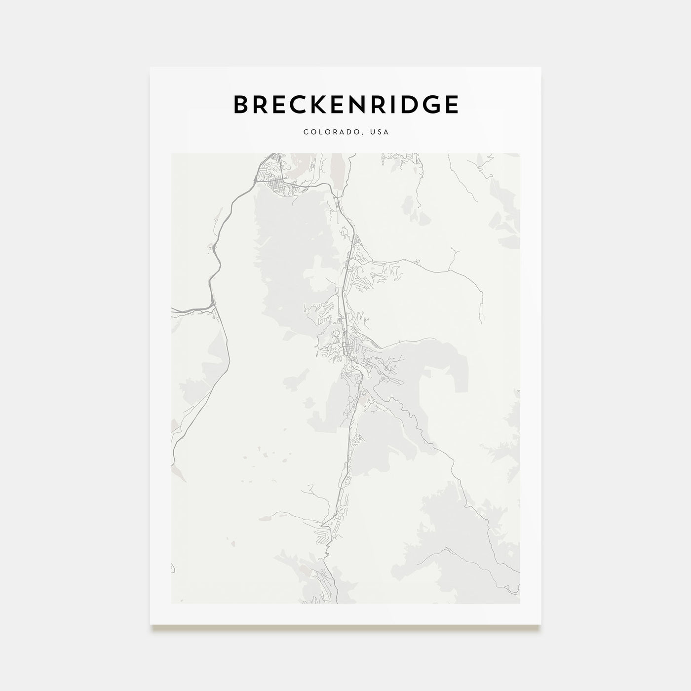 Breckenridge Map Portrait Poster