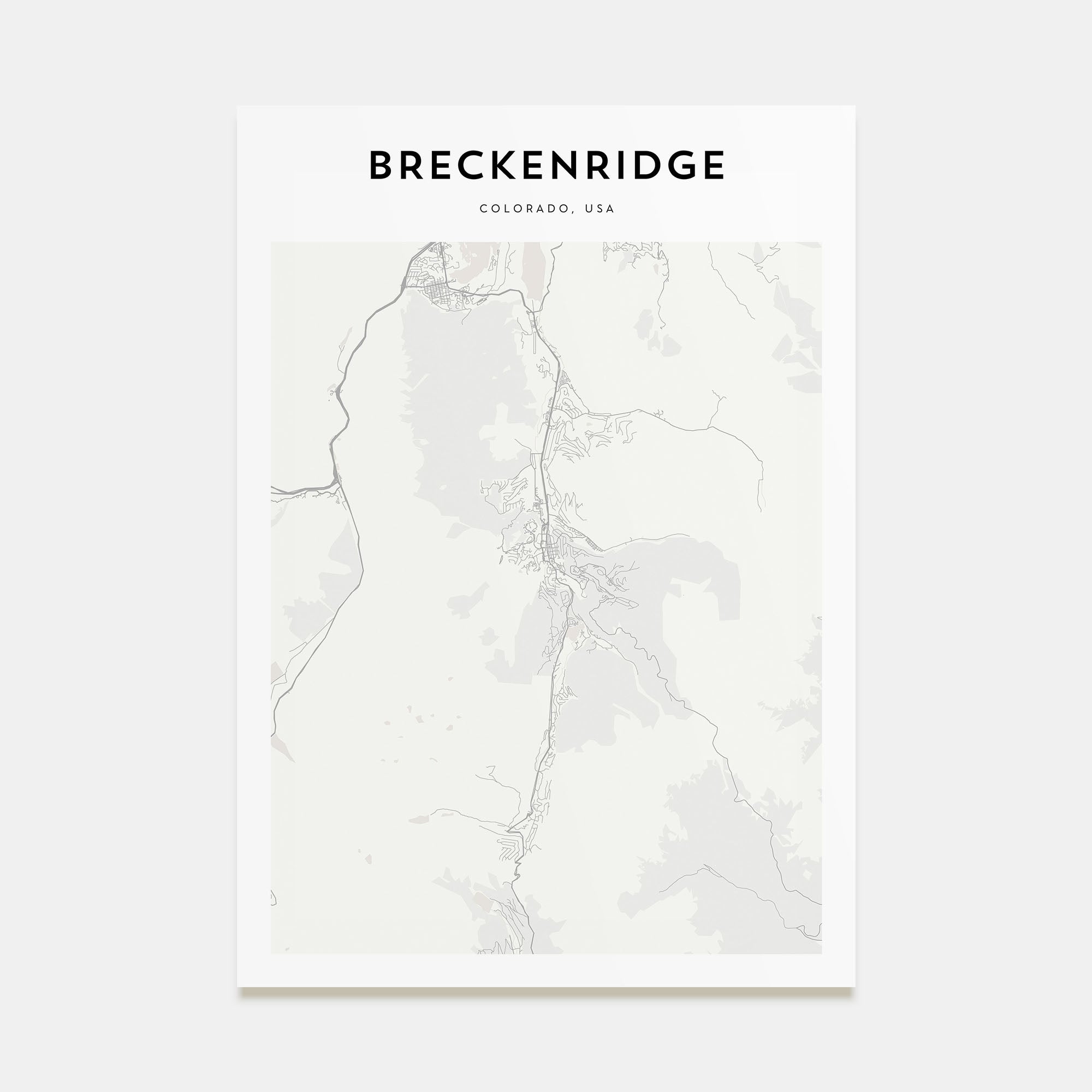 Breckenridge Map Portrait Poster