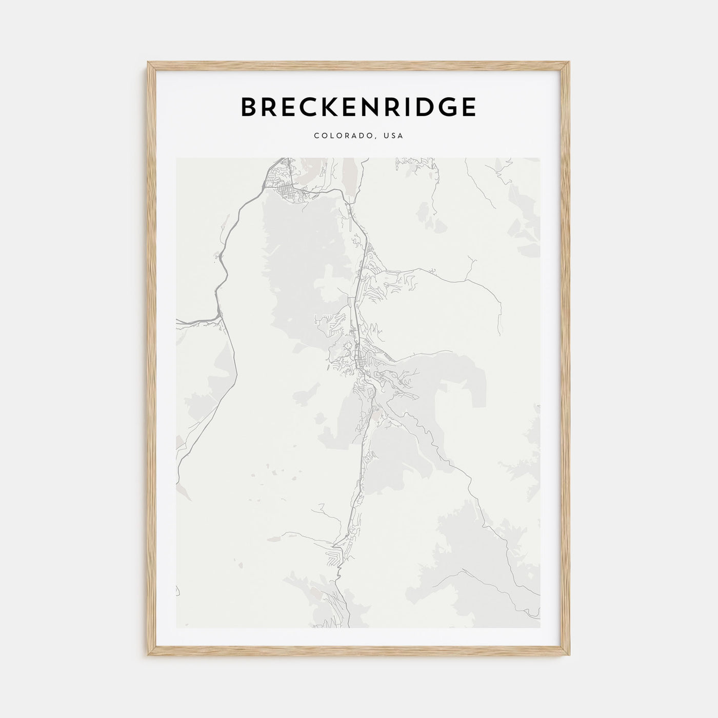 Breckenridge Map Portrait Poster