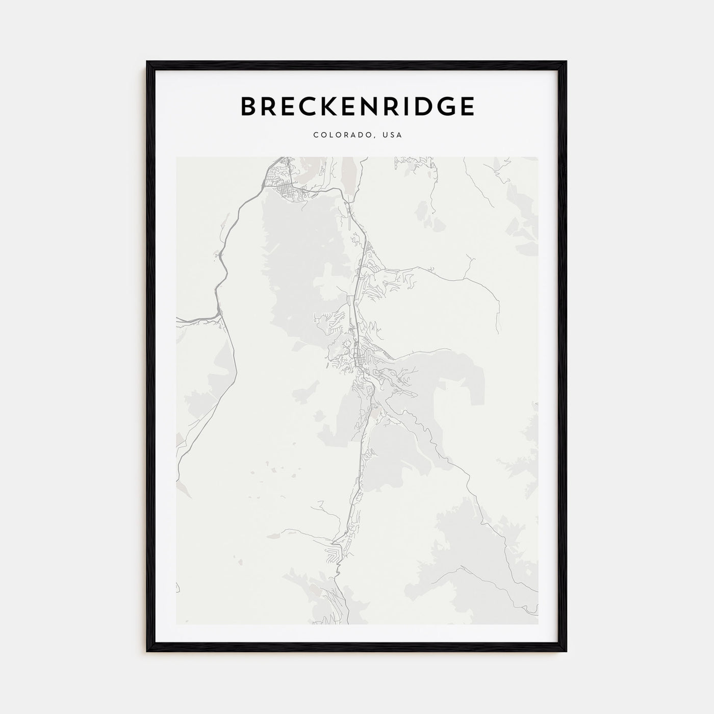 Breckenridge Map Portrait Poster