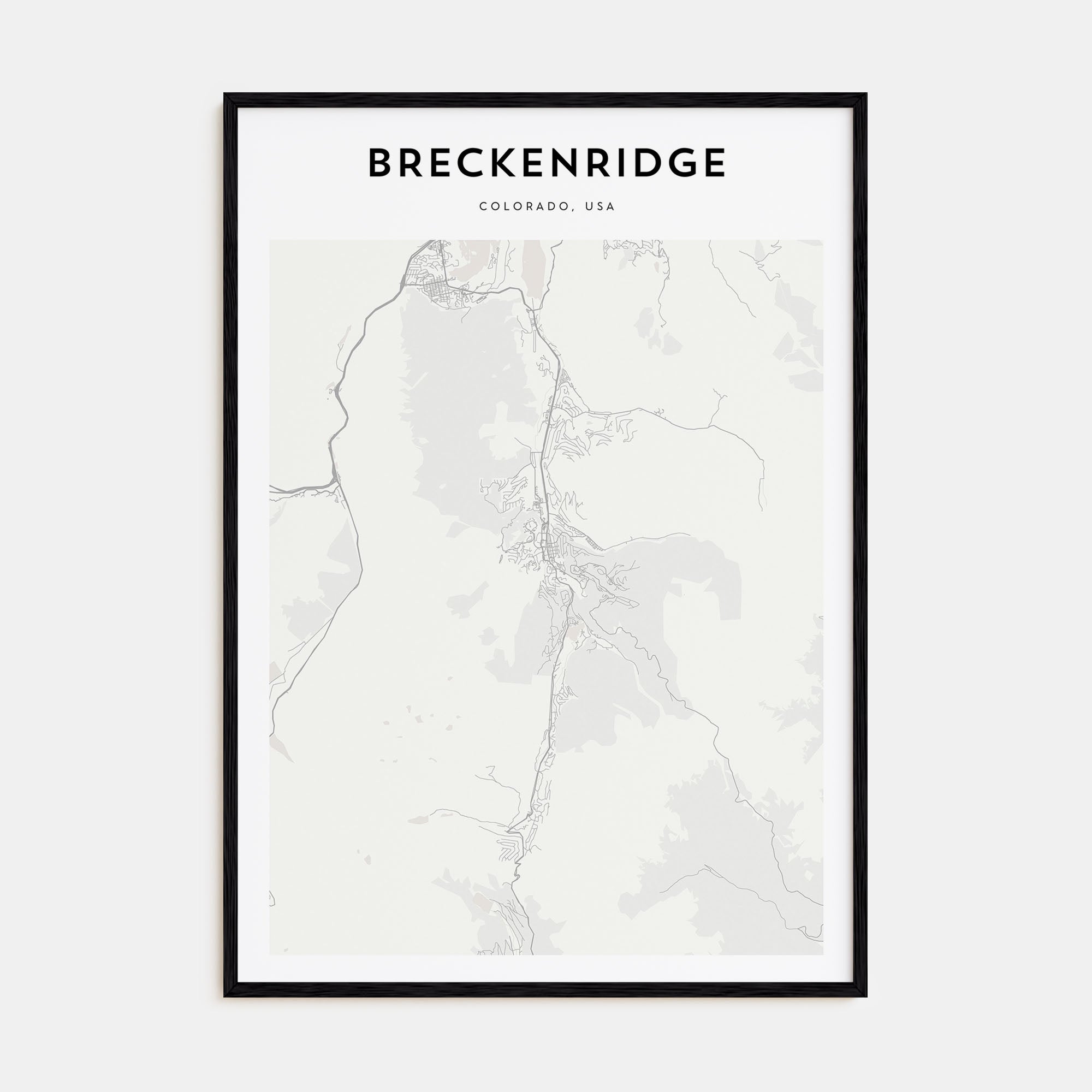 Breckenridge Map Portrait Poster