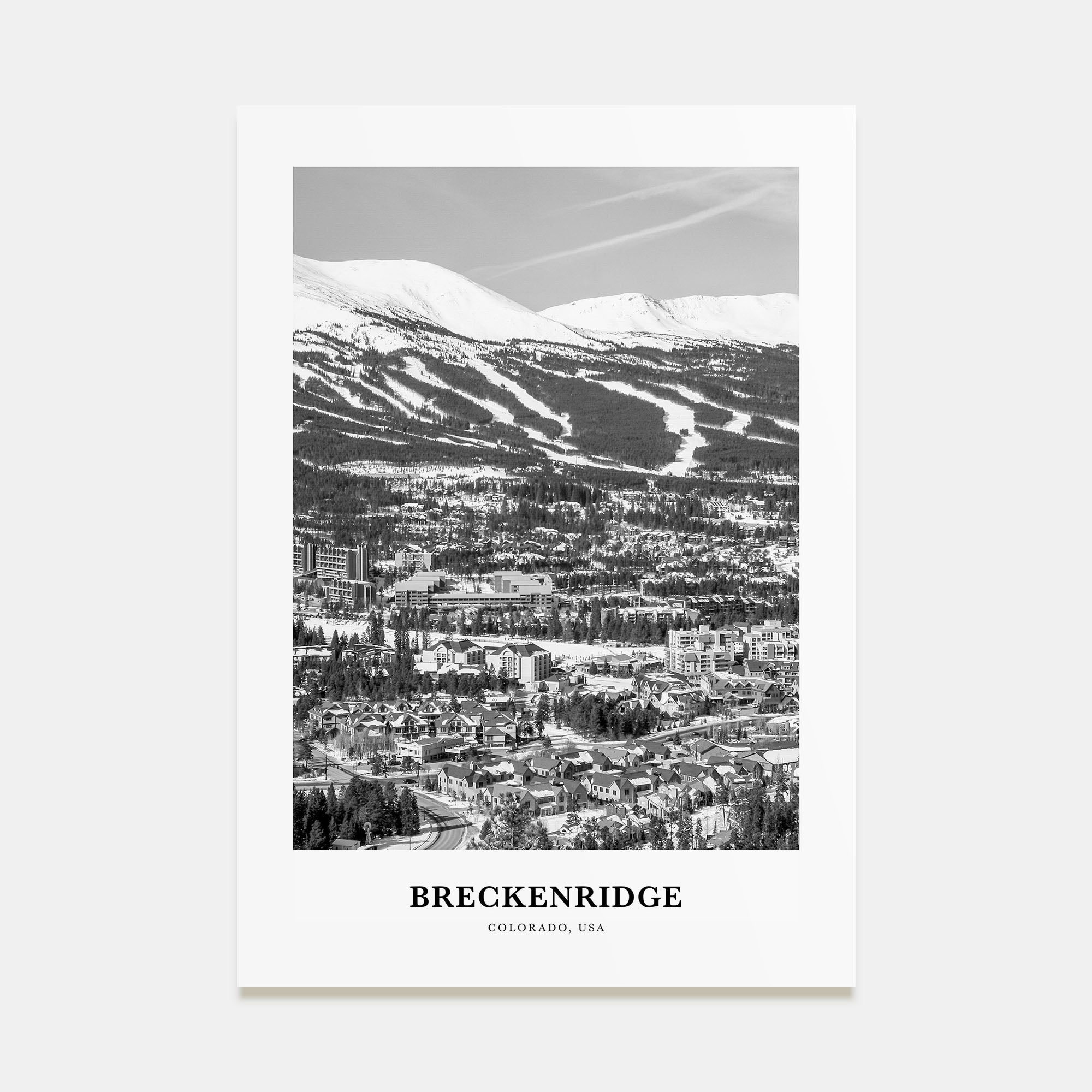 Breckenridge Portrait B&W Poster