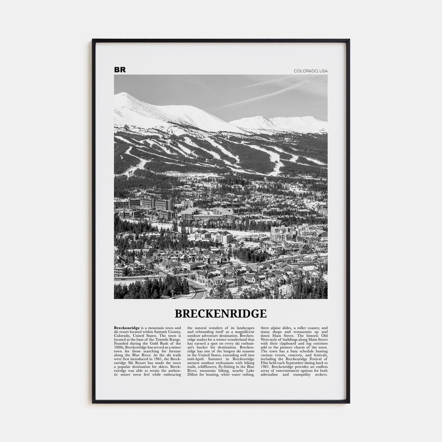 Breckenridge Travel B&W Poster
