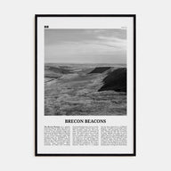 Brecon Beacons Travel B&W Poster