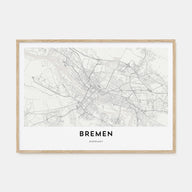 Bremen Map Landscape Poster