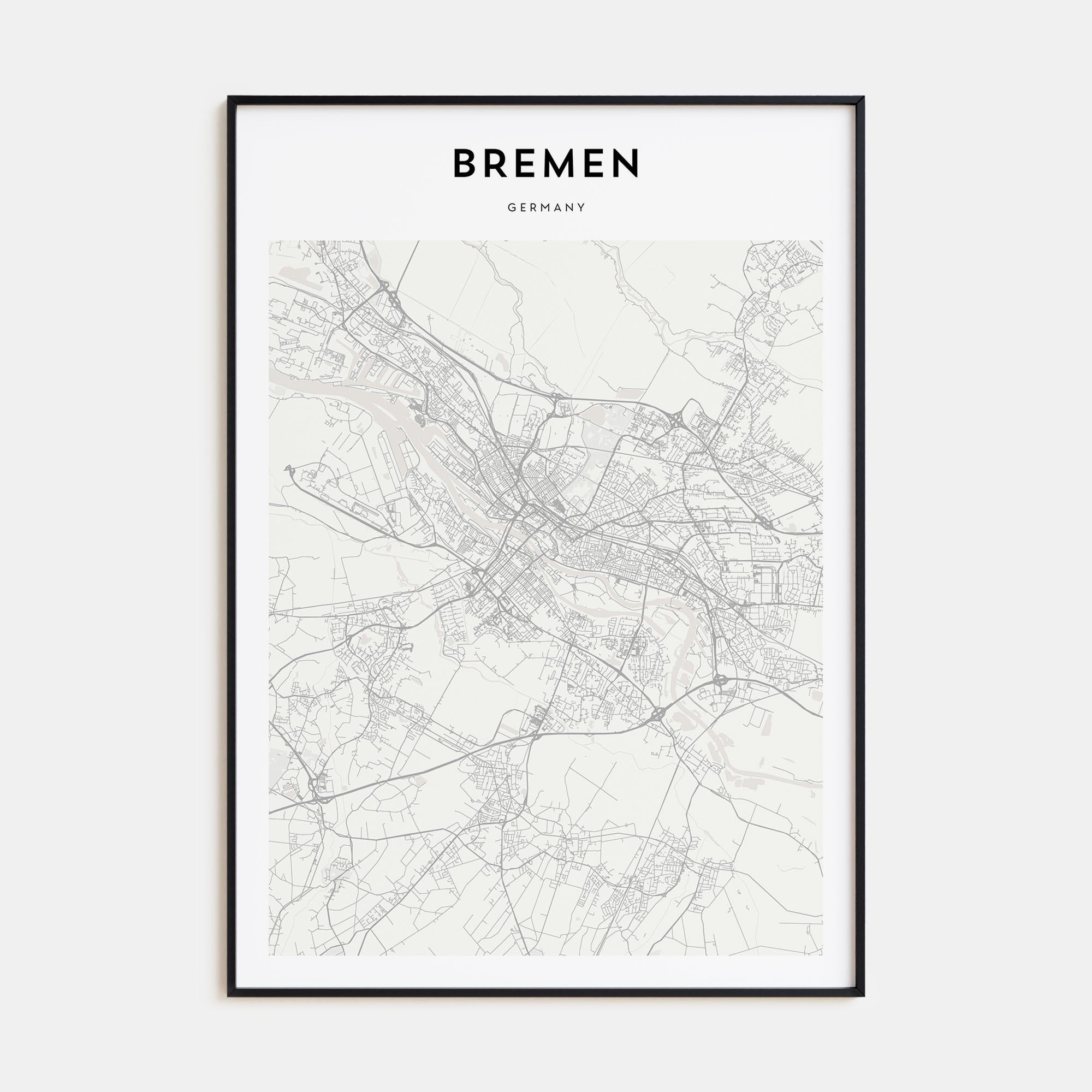 Bremen Map Portrait Poster