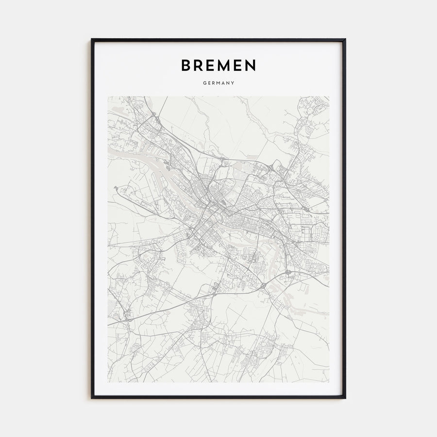 Bremen Map Portrait Poster