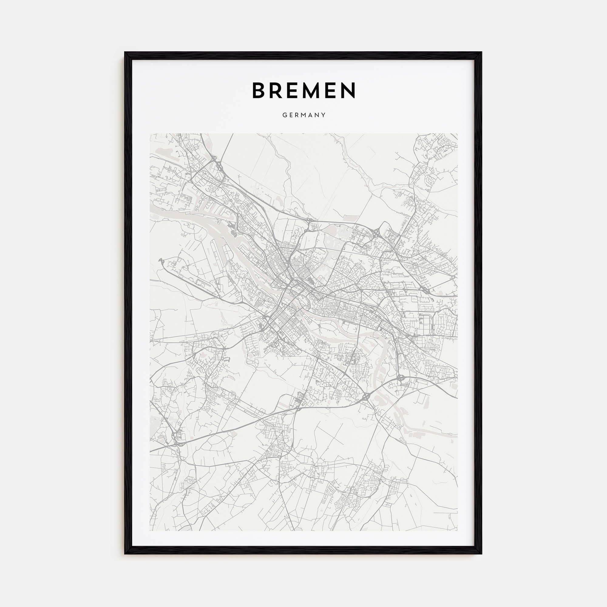 Bremen Map Portrait Poster