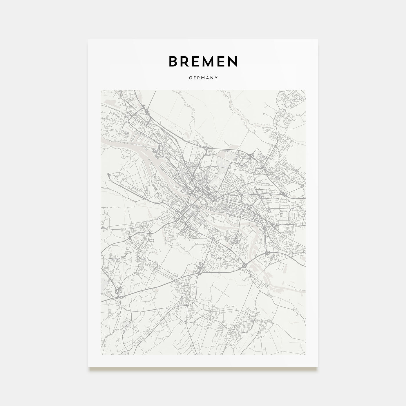 Bremen Map Portrait Poster