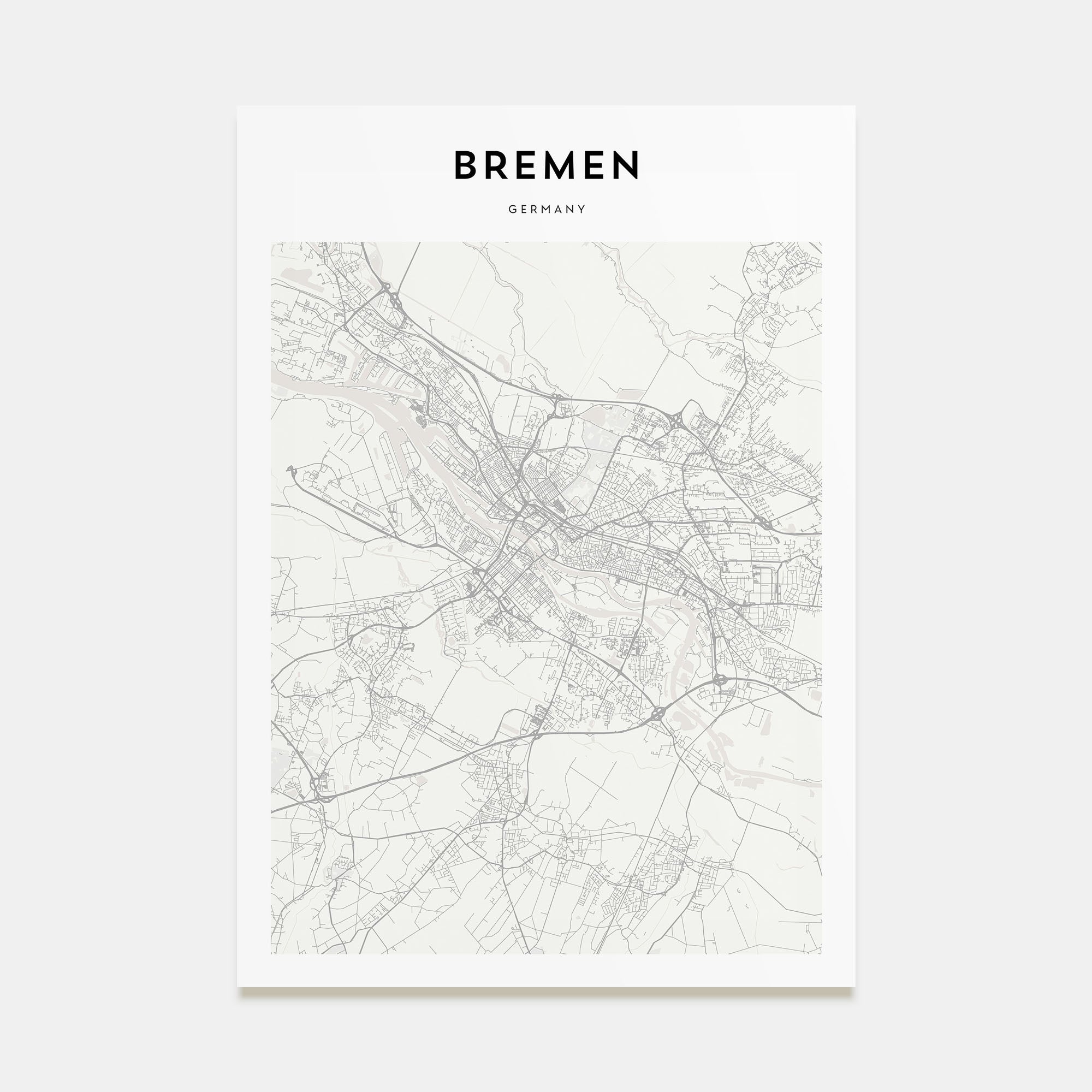 Bremen Map Portrait Poster