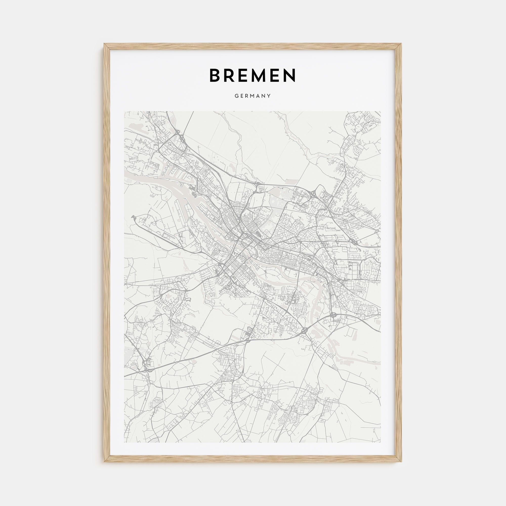 Bremen Map Portrait Poster
