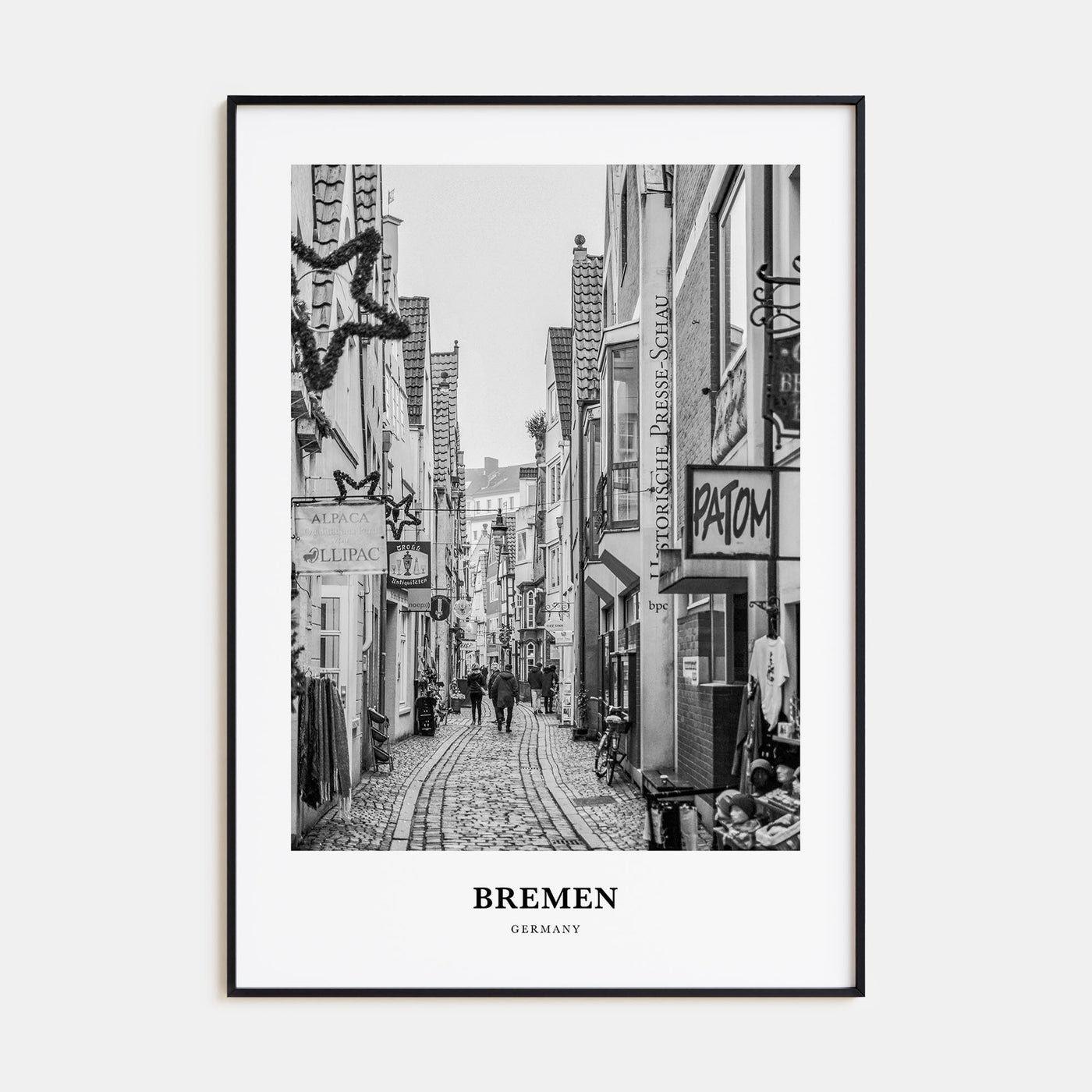 Bremen Portrait B&W Poster