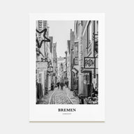 Bremen Portrait B&W Poster