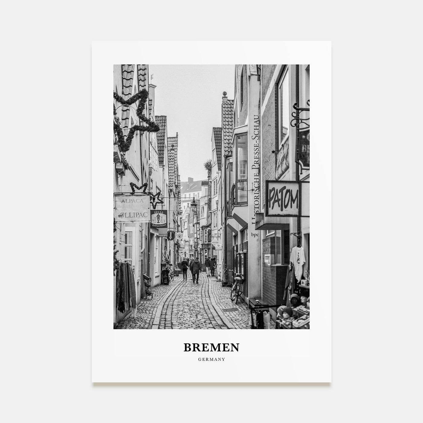 Bremen Portrait B&W Poster