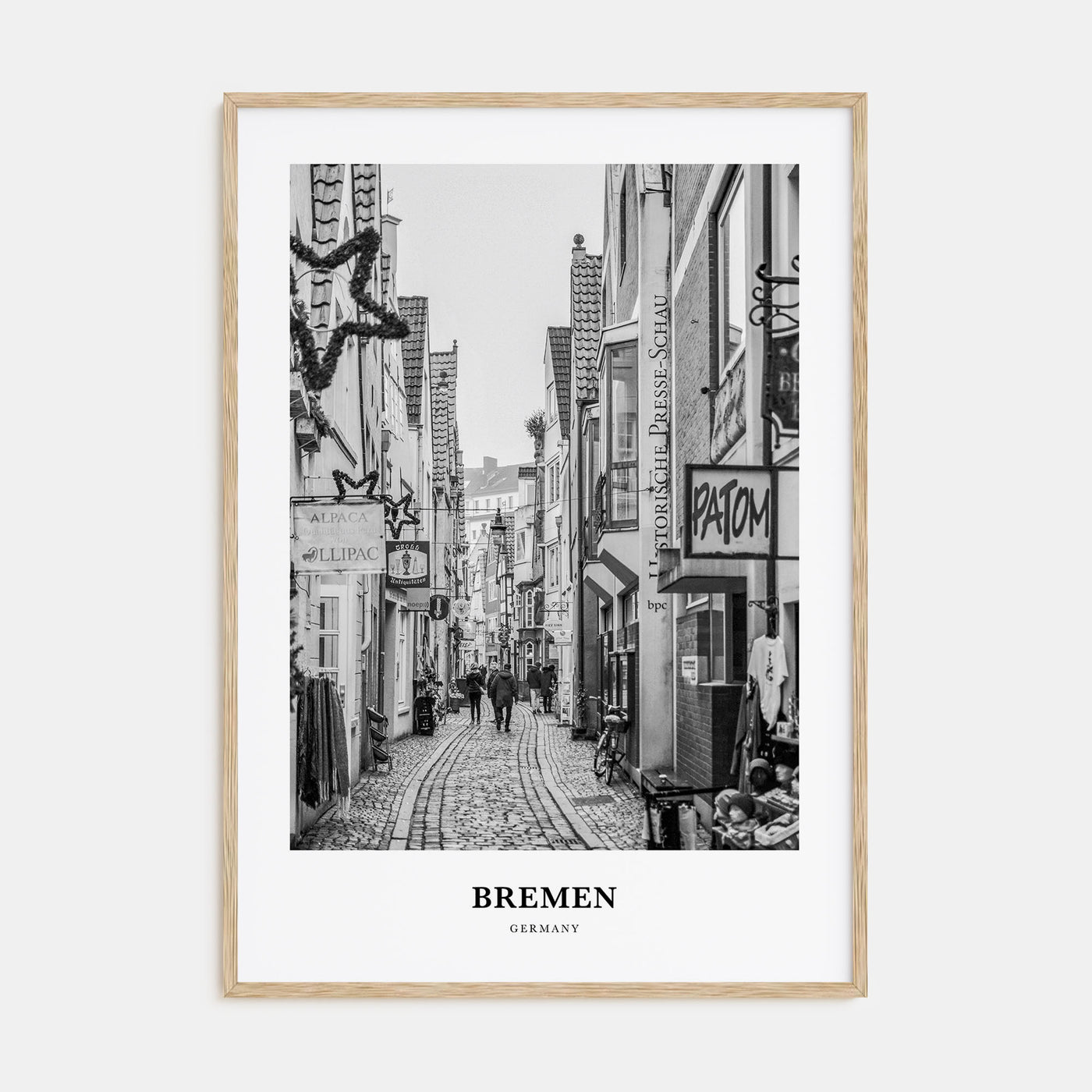 Bremen Portrait B&W Poster