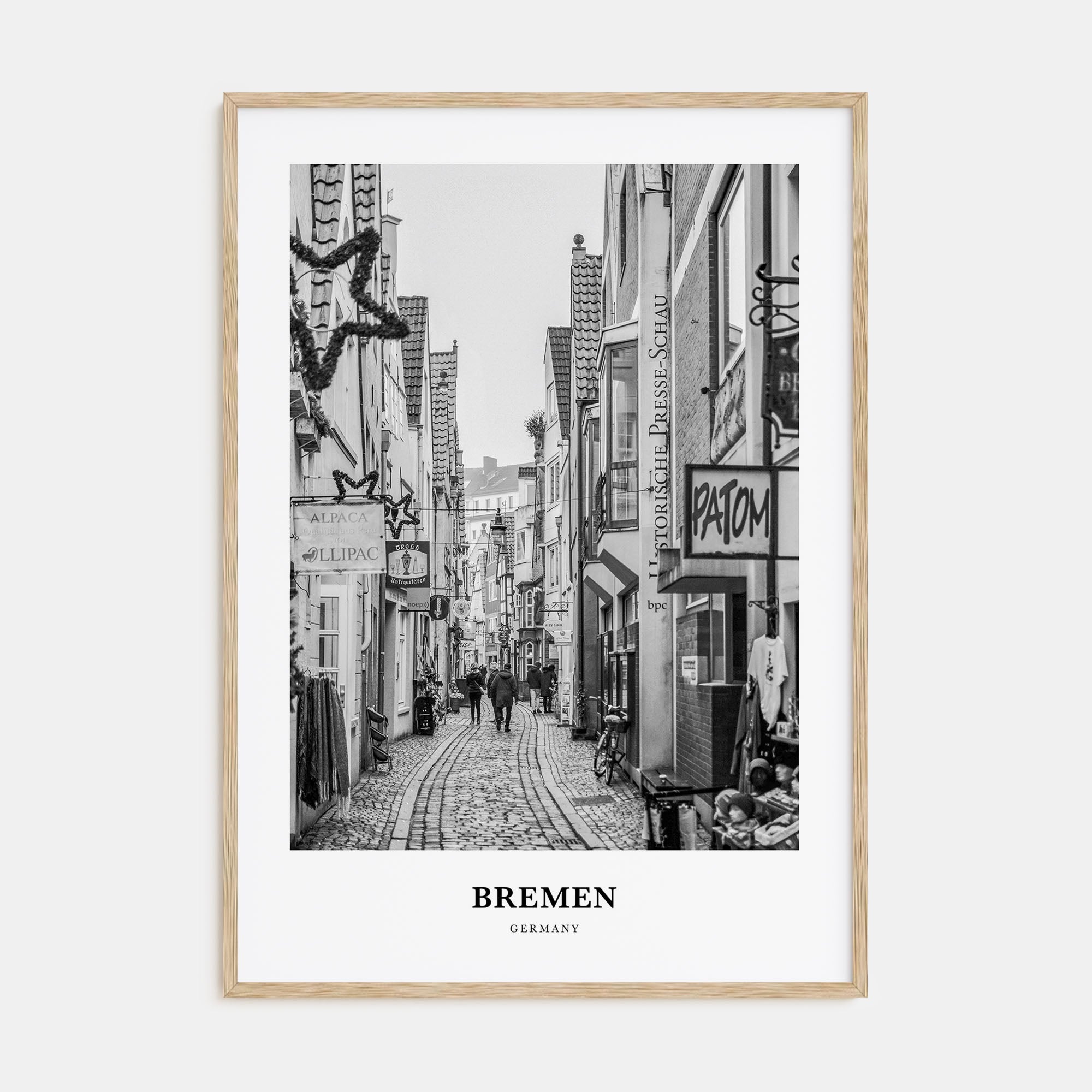 Bremen Portrait B&W Poster