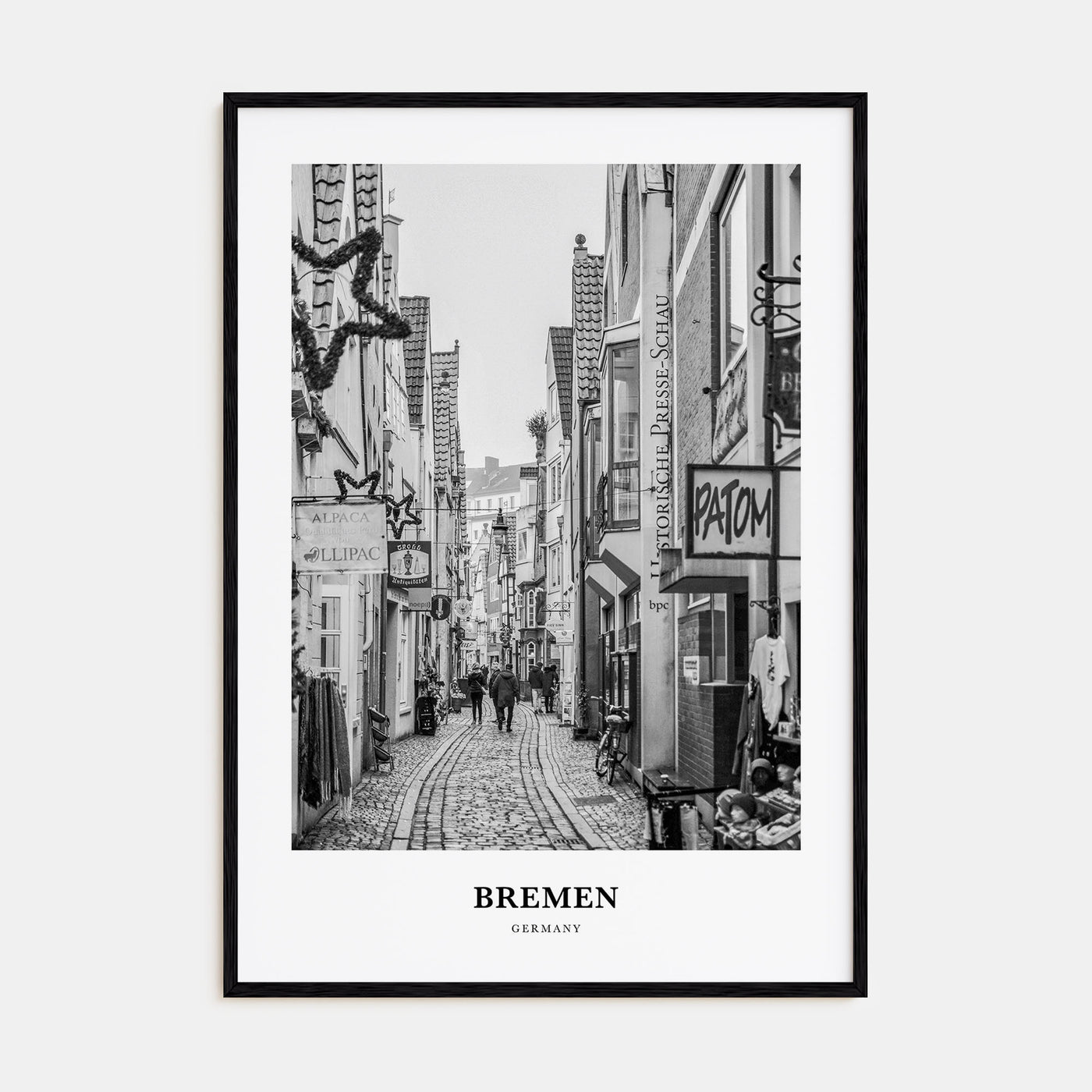 Bremen Portrait B&W Poster