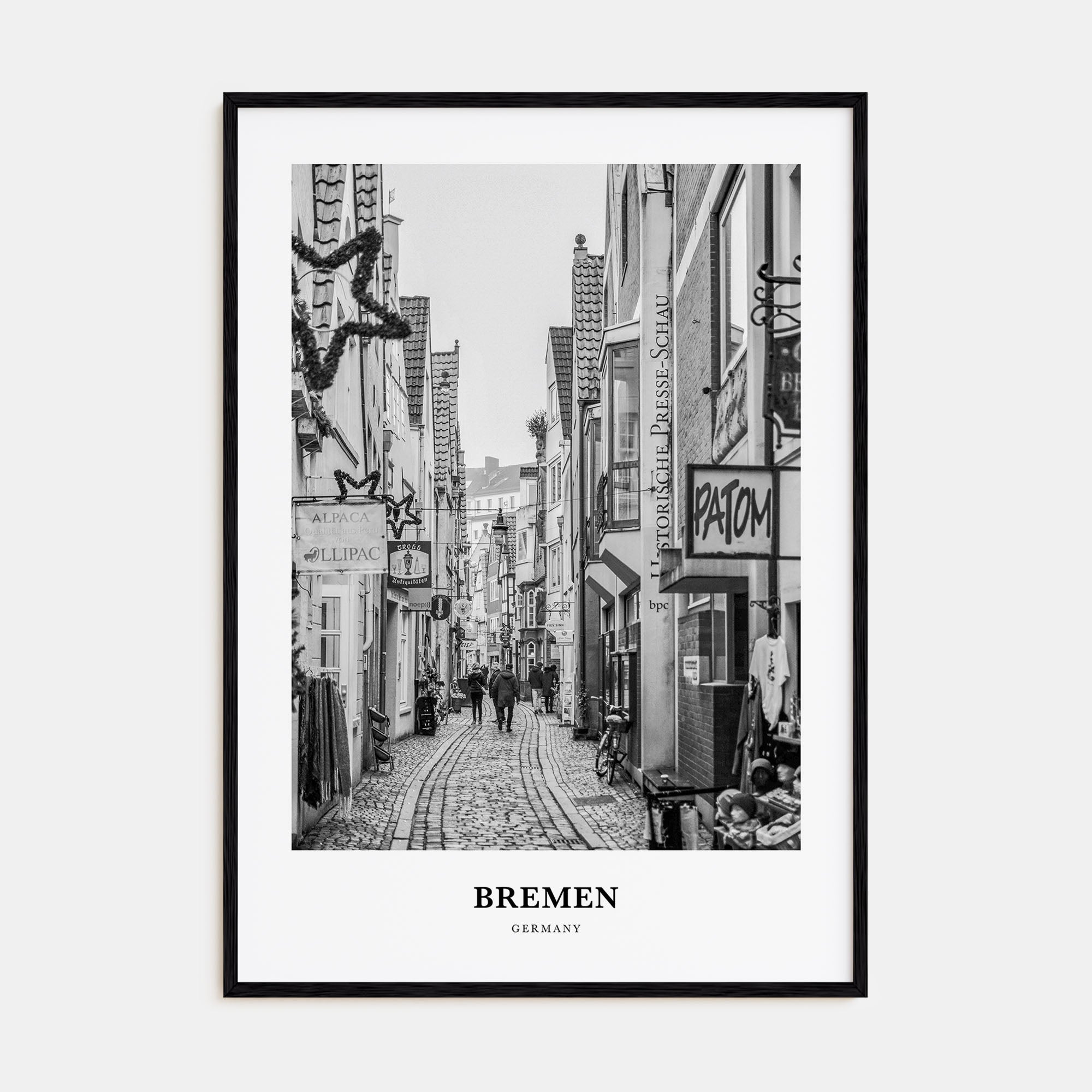 Bremen Portrait B&W Poster