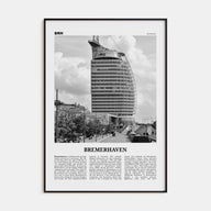Bremerhaven Travel B&W Poster