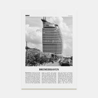 Bremerhaven Travel B&W Poster