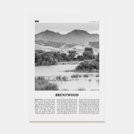 Brentwood Travel B&W Poster