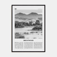 Brentwood Travel B&W Poster
