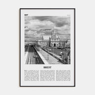 Brest Travel B&W Poster