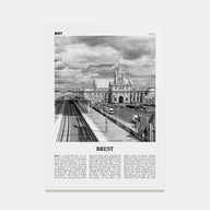 Brest Travel B&W Poster
