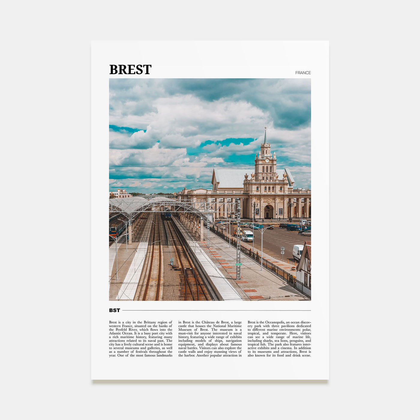 Brest Travel Color Poster