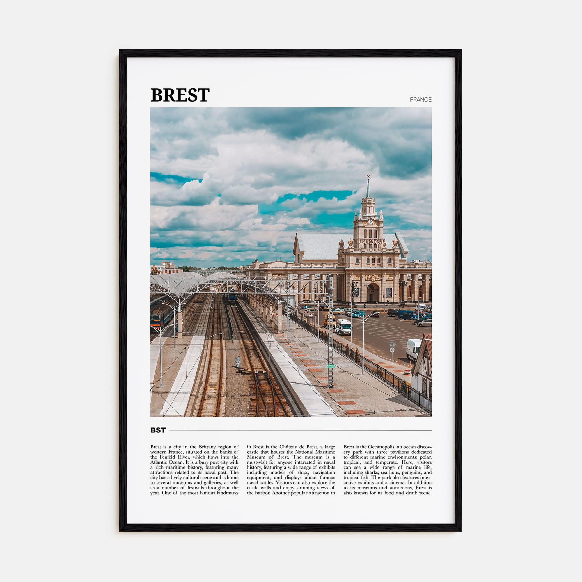 Brest Travel Color Poster