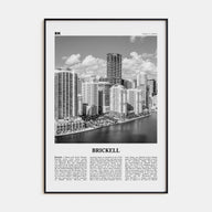 Brickell Travel B&W Poster
