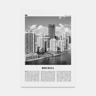 Brickell Travel B&W Poster