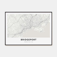 Bridgeport Map Landscape Poster