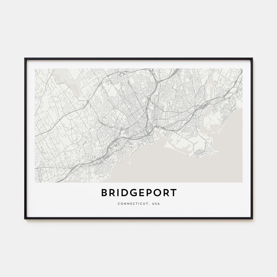 Bridgeport Map Landscape Poster