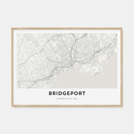 Bridgeport Map Landscape Poster