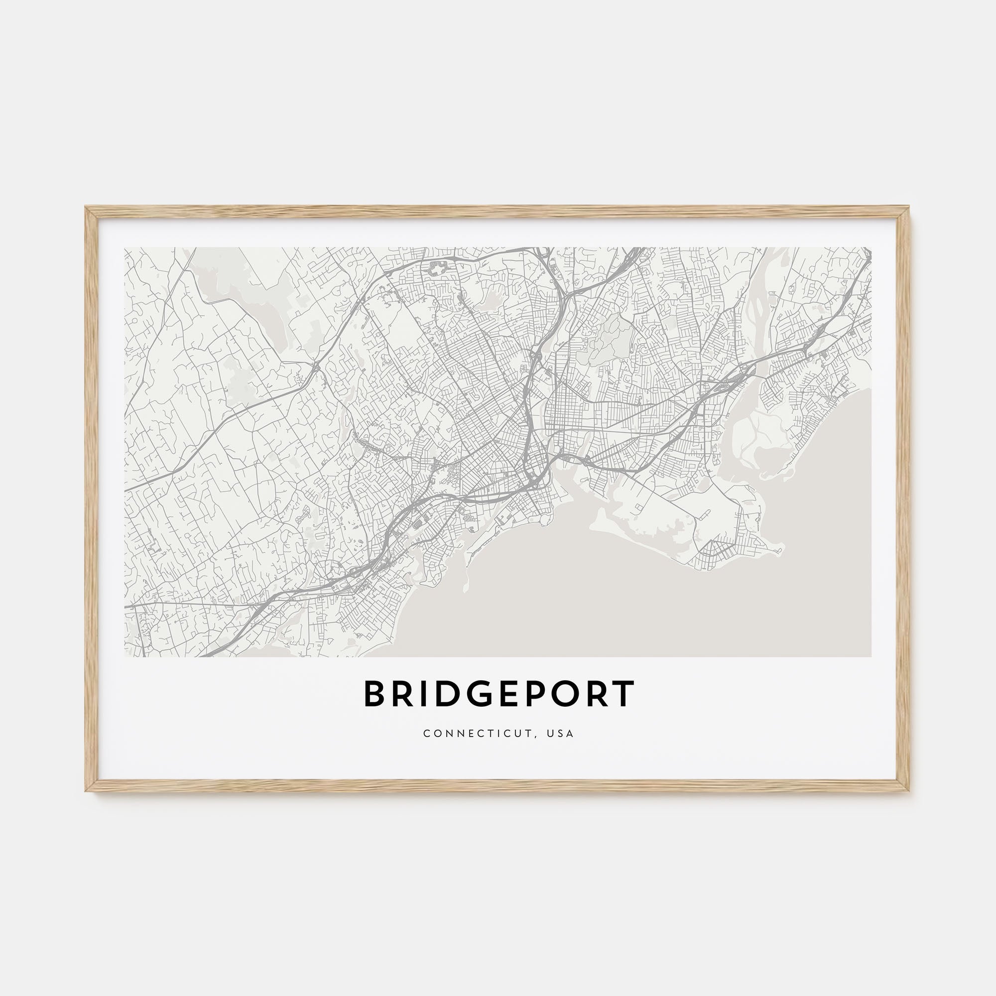 Bridgeport Map Landscape Poster