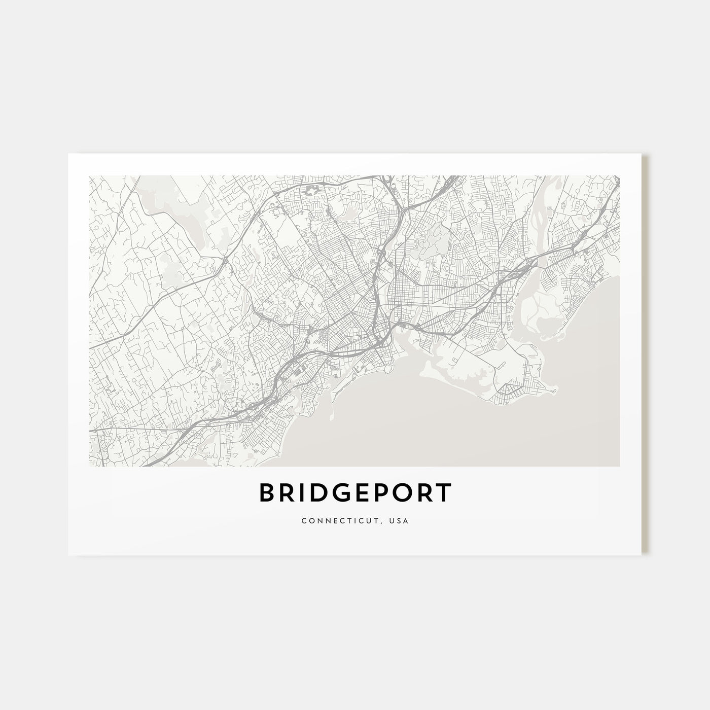 Bridgeport Map Landscape Poster