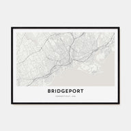 Bridgeport Map Landscape Poster